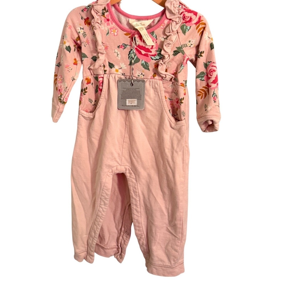 Matilda Jane Baby Girls Pink Floral Ruffle Romper Jumpsuit 12-18 Months - Picture 2 of 5
